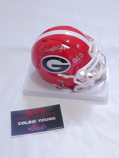 Colbie Young Signed Mini Helmet