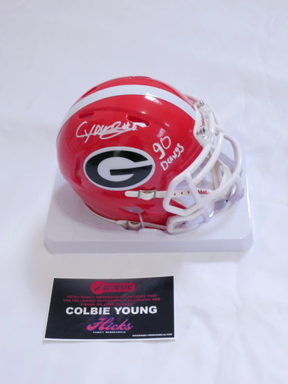 Colbie Young Signed Mini Helmet