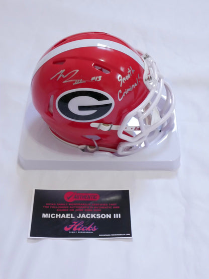 Michael Jackson III Signed Mini Helmet