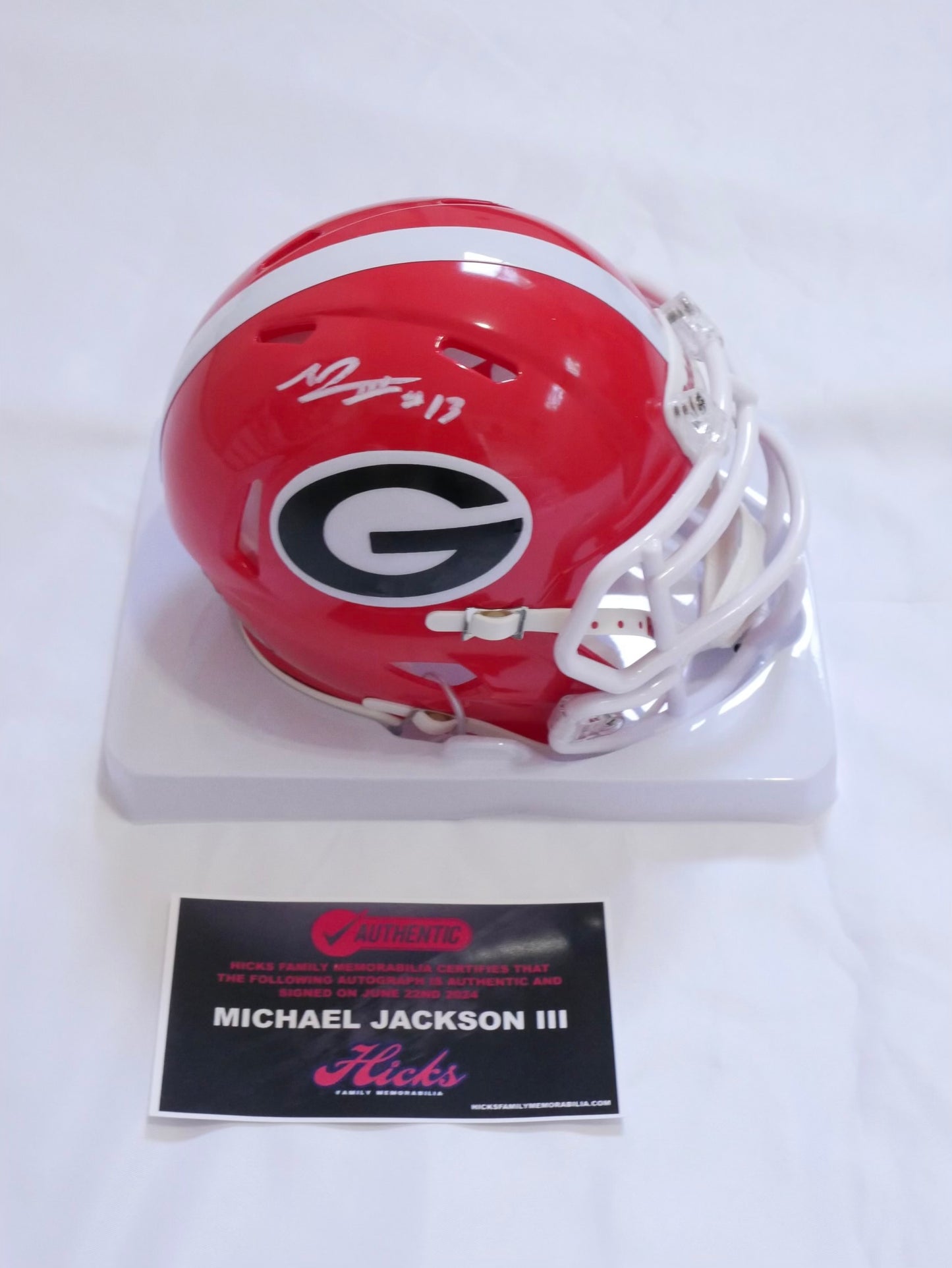 Michael Jackson III Signed Mini Helmet