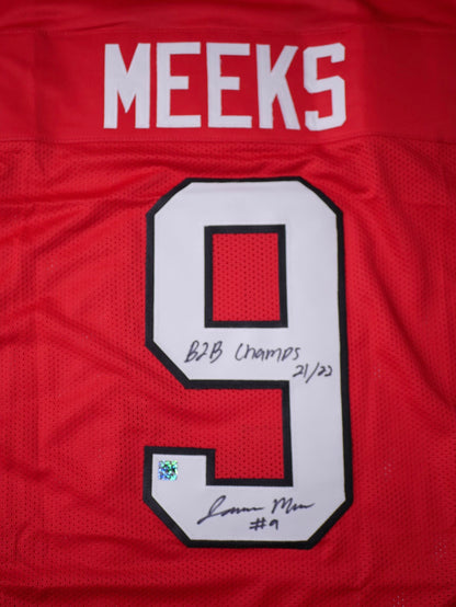 Jackson Meeks Autographed Custom Jersey W/ Inscriptions